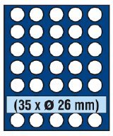SAFE 6326 NOVA Element Münzbox für 35 Münzen mit 26 mm Durchmesser z.B. 2 Euro