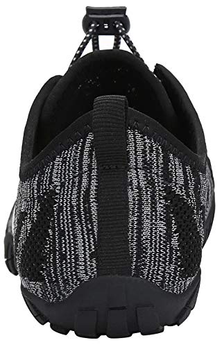 SAGUARO Hombre Mujer Barefoot Zapatillas de Trail Running Minimalistas Zapatillas de Deporte Fitness Gimnasio Caminar Zapatos Descalzos para Correr en Montaña Asfalto Escarpines de Agua, Negro, 39 EU