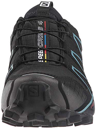 Salomon Speedcross 4 GTX W, Zapatillas de Trail Running para Mujer, Negro (Black/Black/Metallic Bubble Blue), 41 1/3 EU