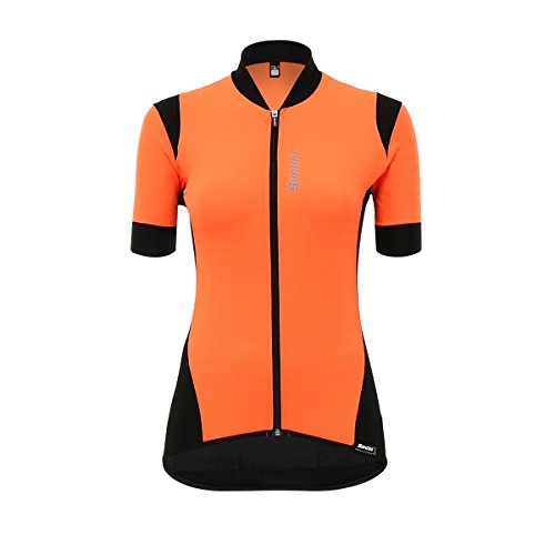 Santini, Jersey para Mujer, de Manga Corta, Mujer, Color Naranja, tamaño XXL