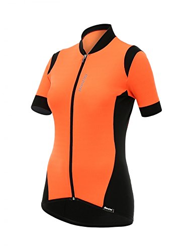 Santini, Jersey para Mujer, de Manga Corta, Mujer, Color Naranja, tamaño XXL