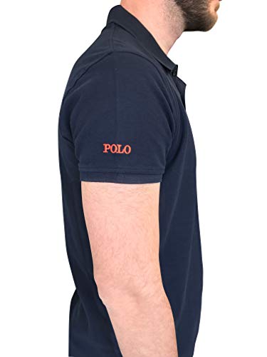 S&C Polo Manga Corta Hombre Regular Fit (Negro, M)