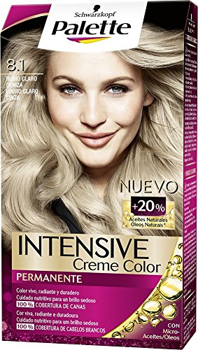 Schwarzkopf Palette Intense Coloración Permanente Tono 8.1 Rubio Claro Ceniza- 1 ud de 115 ml