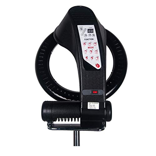 Secador de pelo infrarrojo orbitante, procesador de pelo profesional con 6 modos diferentes, aire caliente y secador de bola de 360 grados (negro)