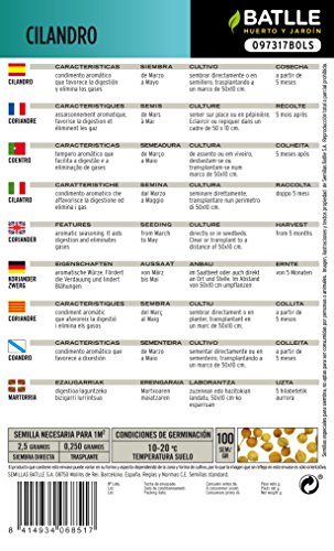 Semillas Aromáticas - Cilandro - Batlle
