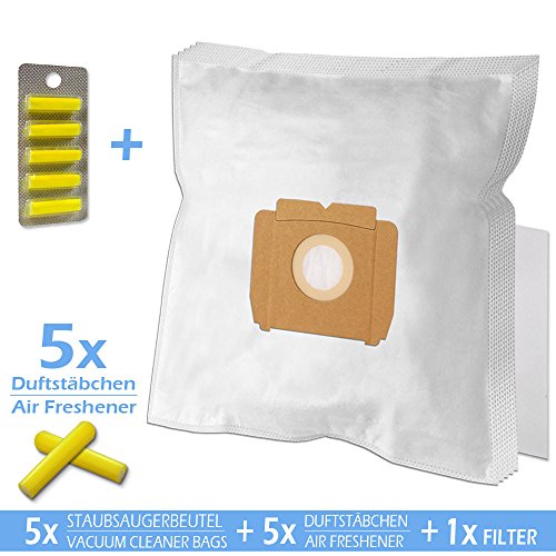 Set - Ambientadores + Filtro + 5 Bolsas de aspiradora para AEG-ELECTROLUX Ae 4599 Ergo Essence