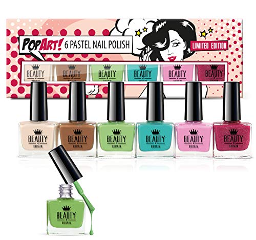 Set de 24 Esmalte de Uñas de Lujo 24 Colores Diferentes Brocado Pastel Perlas Vivo 10 ml