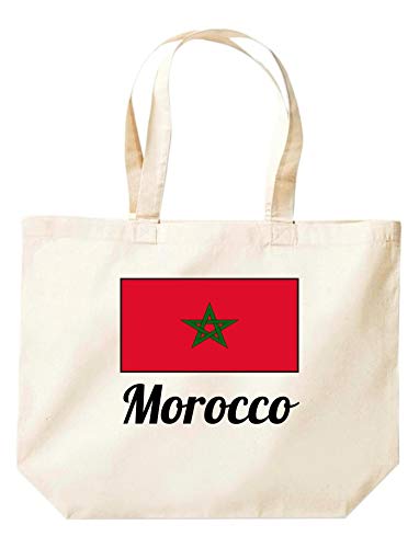 Shirtinstyle Grande Bolsa de Compras, Land,Países,Morocco,Marruecos - natural, 35 cm x 39 cm x 13 cm