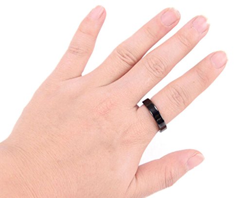 SHOP-STORY - Anillo de Adelgazamiento magnético hematita - Este Anillo Adelgazante Ayuda a la pérdida de Peso con magnético - Unisex Diámetro Interior 17,5 mm - Circunferencia del Dedo 55 - Ref 7