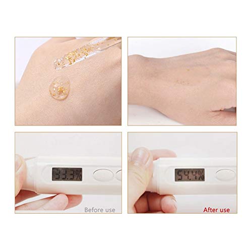 Shouhengda 24k Oro ácido hialurónico suero, Foil Hexapeptide Esencia hidratante reafirmante piel, cara fluida de belleza y hidratante corporal para la cara/cuello /