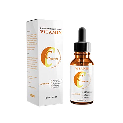 Shouhengda Vitamin C Serum, Ácido Hialurónico Cara Suero Hidratante Iluminando Piel Color Skin Skin Essence Vegan Beauty Products Vegan Beauty