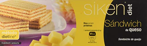 Siken Diet - Sandwich de queso de 20 g. Estuche de 6 unidades. 97 Kcal/sandwich