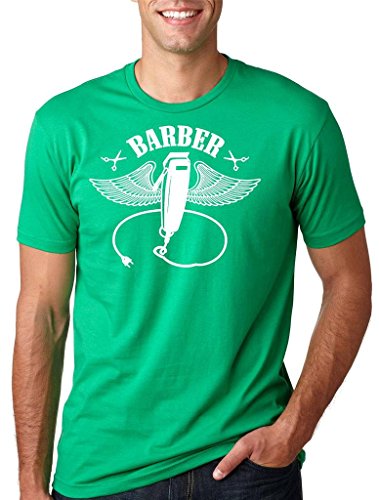 Silk Road Tees Peluquería Profesion peluquería de la Camiseta de los Hombres papá del Peluquero Camiseta Fresca Small Verde