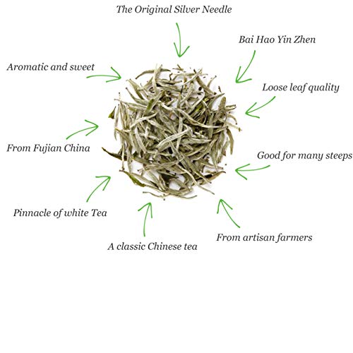 Silver Needle Té Blanca China - Té Aguja De Plata Chino - Bai Hao Yin Zhen - Baihao Yinzhen 100g