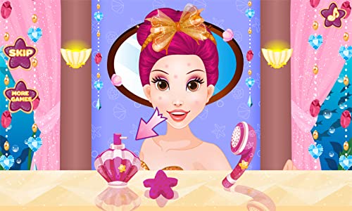 sirena princesa vestir - spa, juego de salón de maquillaje