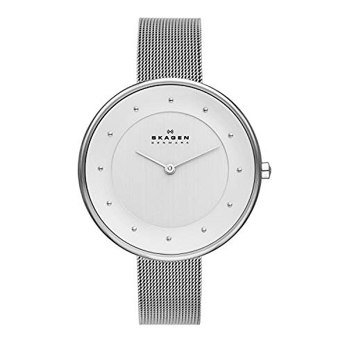 Skagen Reloj Analogico para Mujer de Cuarzo con Correa en Malla de Acero Inoxidable SKW2140