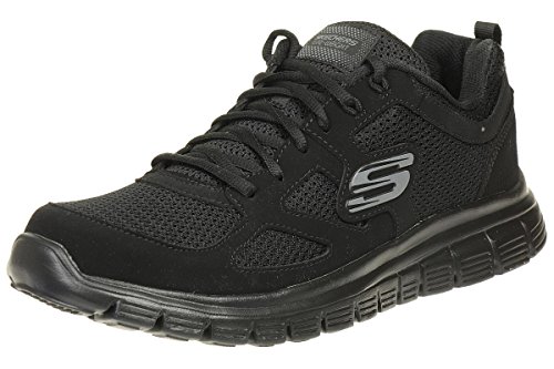 Skechers Burns 52635-bbk, Zapatillas para Hombre, Negro (Black 52635/Bbk), 43 EU