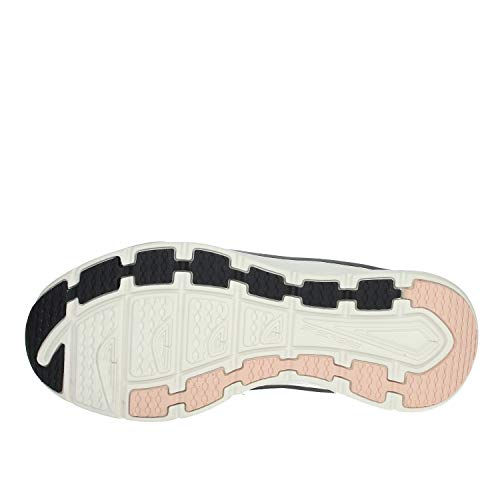 Skechers D'lux Walker, Zapatillas para Mujer, Negro (Black Leather/Mesh/Pink Trim Bkpk), 38 EU