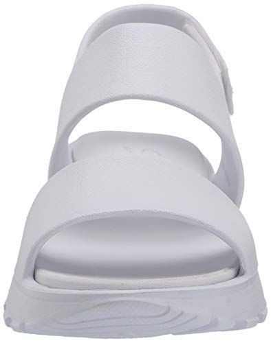 Skechers Double Strap Sling Bac, Sandalias de Talón Abierto para Mujer, Blanco (White Molded Eva Wht), 38 EU