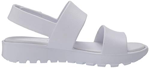 Skechers Double Strap Sling Bac, Sandalias de Talón Abierto para Mujer, Blanco (White Molded Eva Wht), 38 EU