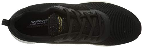 Skechers Women's BOBS Squad-Total Glam Trainers, Black Bkmt, 6 UK 39 EU