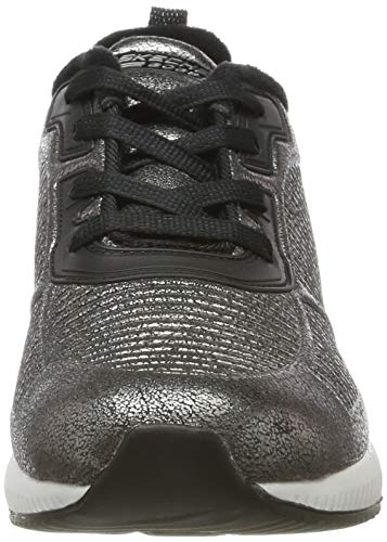 Skechers Women's BOBS SQUAD Trainers, Silver (Pewter Duraleather/Chenille Line Pew), 6 UK (39 EU)