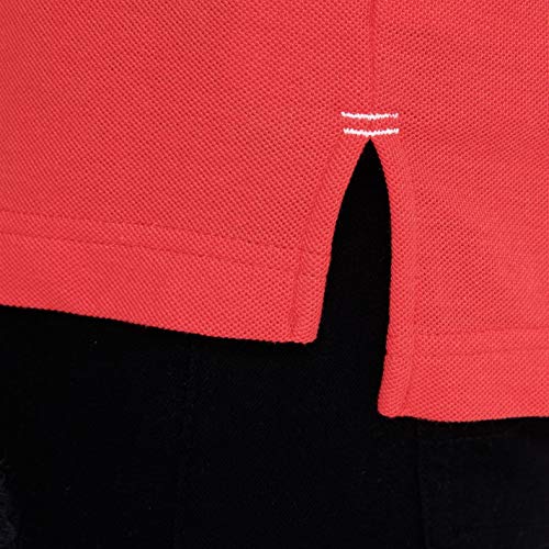 Slazenger – Polo para hombre de manga corta, con detalles de rayas rojo L
