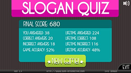 Slogan Quiz Trivia Challenge