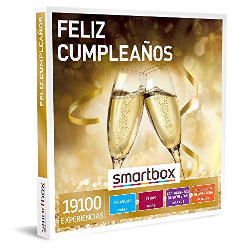 SMARTBOX - Caja Regalo - Feliz cumpleaños - Idea de Regalo - 1 Experiencia de Estancia, gastronomía, Bienestar o Aventura para 1 o 2 Personas