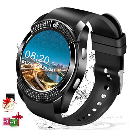 Smartwatch con Whatsapp,Bluetooth Smart Watch Pantalla táctil,Reloj Inteligente Hombre con Cámara, Impermeable Smartwatches Telefono Sport Fitness Tracker Compatible Android iOS para Hombre Mujer