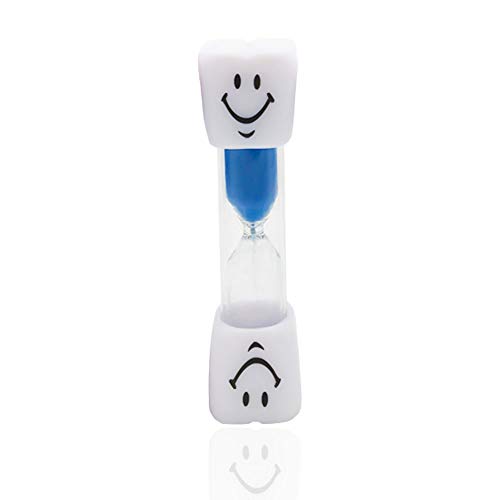 Snner Temporizador de cepillo de dientes para niños ~ Temporizador de arena sonriente de 2 minutos para cepillar los dientes de los niños (Azul)