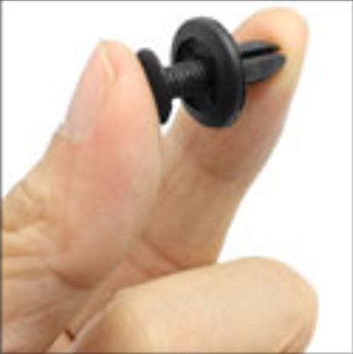 SODIAL(R) 100 x Cierre Remache de Plastico Tipo de Empuje para Guardabarros de Coche, Negro 15 x 13 x 6mm