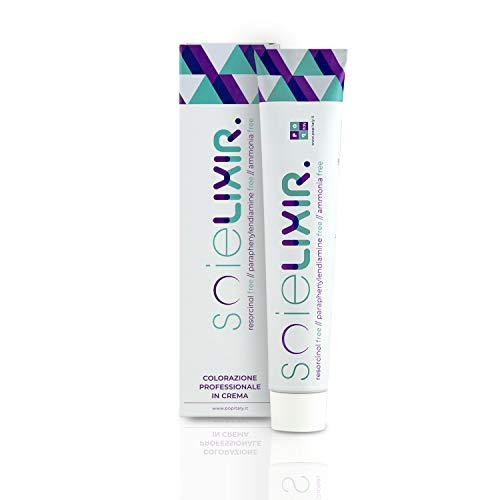 Soielixir Tinte Permanente para Cabello en crema SIN Resorcinol, parafenilendiamina y amoniaco - 93 colores - 100 ml - 11/10 Rubio Super Platino Ceniza