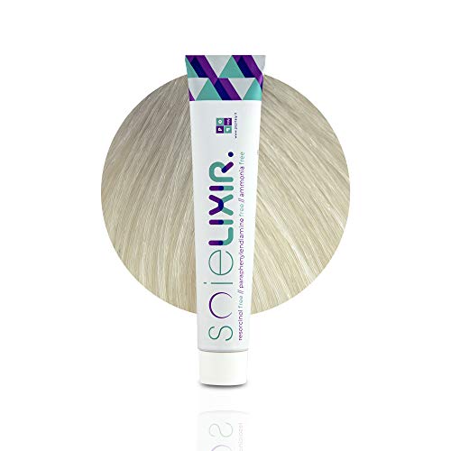 Soielixir Tinte Permanente para Cabello en crema SIN Resorcinol, parafenilendiamina y amoniaco - 93 colores - 100 ml - 12/11 Rubio Extra Claro Ceniza Intenso Superschiarente