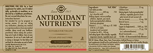 Solgar Nutrientes Antioxidante - 50 Tabletas