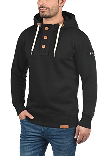 !Solid TripStrip Sudadera con Capucha Suéter Hoodie para Hombre con Capucha con Forro Polar Suave Al Tacto, tamaño:XL, Color:Black (9000)