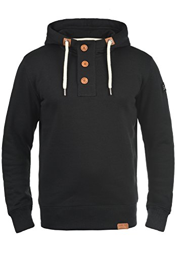 !Solid TripStrip Sudadera con Capucha Suéter Hoodie para Hombre con Capucha con Forro Polar Suave Al Tacto, tamaño:XL, Color:Black (9000)