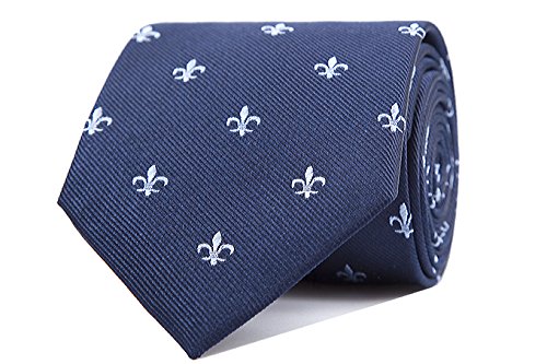 SoloGemelos - Corbata Flor De Lis - Azul Celeste - Hombres - Talla Unica