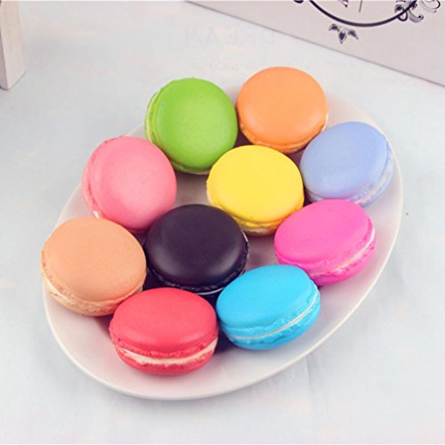 Sonnena Juguetes compresivos, Squishies Kawaii Juguetes Lindo Macaron Squishy Squeeze Toy Slow Rising Decompression Toys Stress Relief Juguete Suave Squeeze Toys (5 * 5 * 3cm, A)