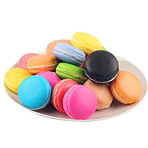 Sonnena Juguetes compresivos, Squishies Kawaii Juguetes Lindo Macaron Squishy Squeeze Toy Slow Rising Decompression Toys Stress Relief Juguete Suave Squeeze Toys (5 * 5 * 3cm, A)