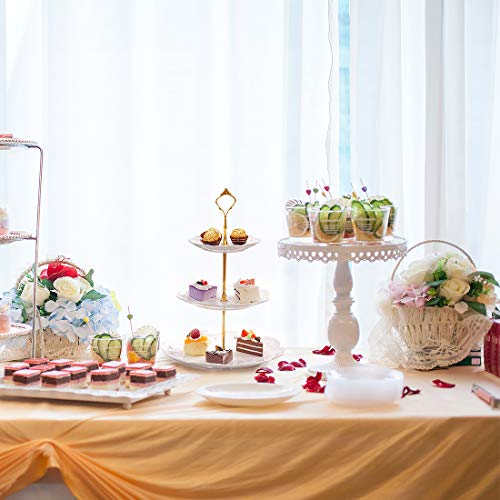 Soporte para Tartas de 3 Pisos, Bandeja de Tartas, Plato de Frutos, Cupcake y Torre de Postre para Boda Fiesta Tarde cumpleaños