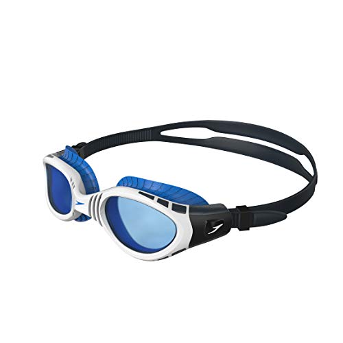 Speedo Futura Biofuse Flexiseal Junior Gafas de Natación, Unisex Adulto, Blanco/Azul, Talla Única