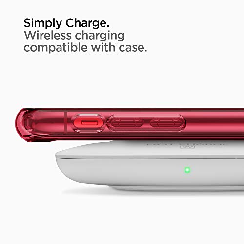 Spigen Funda Compatible con iPhone XR [Ultra Hybrid] Tecnología Air Cushion y protección híbrida de la caída para iPhone XR - Rojo