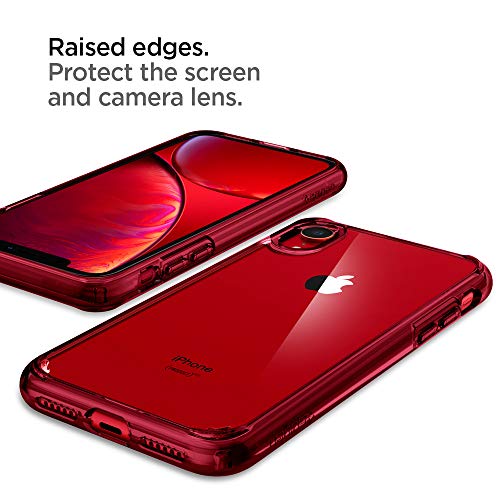 Spigen Funda Compatible con iPhone XR [Ultra Hybrid] Tecnología Air Cushion y protección híbrida de la caída para iPhone XR - Rojo