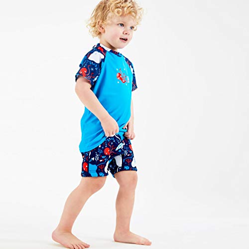 Splash About - Camiseta Unisex para niños con protección contra el Sol, Unisex niños, Protección Solar UV, UVRTUS1, Bajo el mar, 1 a 2 años