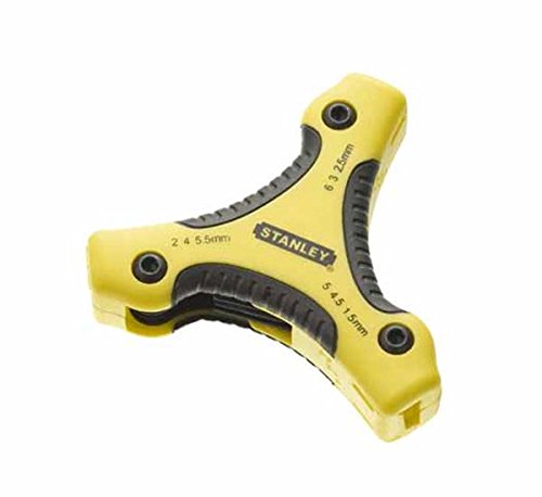 STANLEY 0-95-935 - Juego de 9 llaves hexagonales tipo allen cuerpo triangular mm