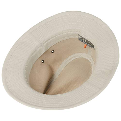 Stetson Sombrero Organic Cotton Traveller Hombre - de Tela Sol con Forro Primavera/Verano - XL (60-61 cm) Beige Claro