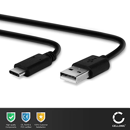 subtel® Cable USB dato 1m Compatible con GoPro Hero 5 Session 5 Black, Hero 6 Black AABAT-001 ASST1 CHDHX-501 Hero 7 Black Hero 7 Silver White MAX 360 Fusion, (USB C Type C a USB A), Cable de Carga