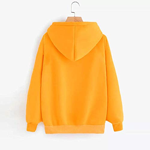 Sudaderas Mujer Tumblr Invierno Adolescentes Chicas Sudadera con Capucha y Bolsillo - Latido del Corazón Camiseta de Manga Larga 2019 Otoño