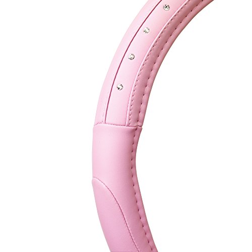 SUMEX FVP1205 Funda de Volante Universal, 37-39 cm, Color Rosa con Diamantes